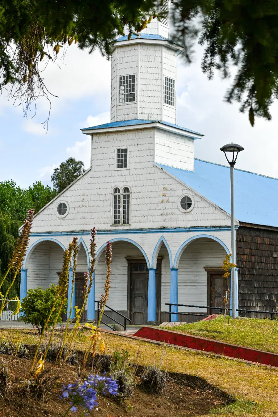 A traditional wooden church in Chiloé